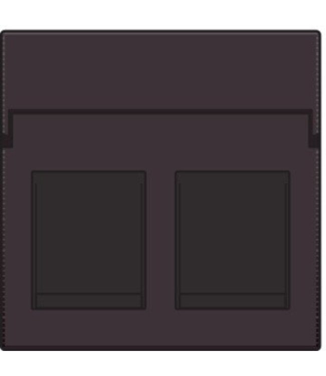 Niko afwerkingsset voor tweevoudige datacontactdoos kleur Bruin / 124-65200