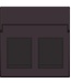 Niko afwerkingsset voor tweevoudige datacontactdoos kleur Bruin / 124-65200