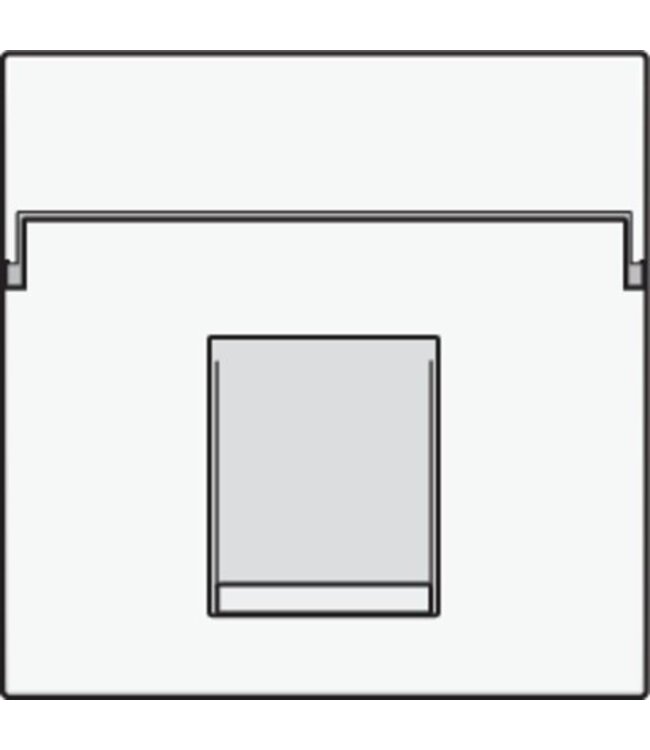 Niko afwerkingsset voor enkelvoudige datacontactdoos White Steel/ 154-65100