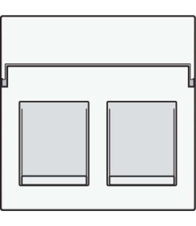 Niko afwerkingsset voor tweevoudige datacontactdoos kleur White Steel / 154-65200