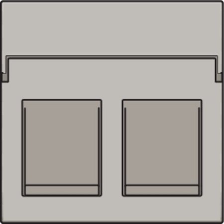 Niko afwerkingsset voor tweevoudige datacontactdoos kleur Champagne / 157-65200