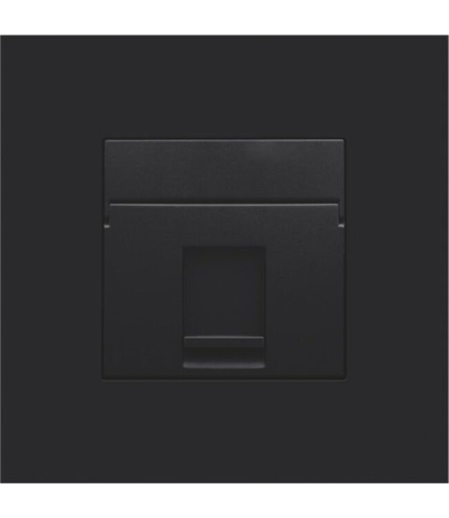 Niko afwerkingsset voor enkelvoudige datacontactdoos Black Coated 161-65100