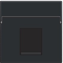 afwerkingsset, zwart, enkelvoudige datacontactdoos, 161-65100