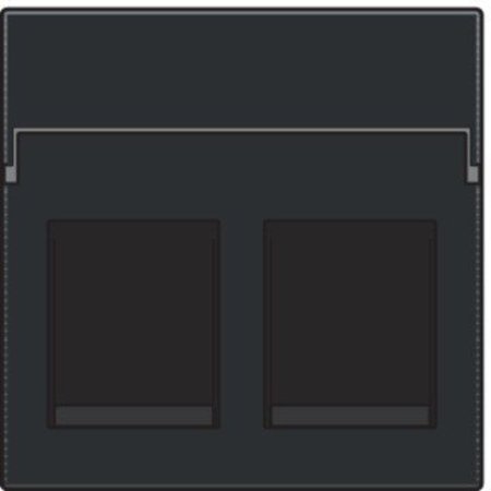 Niko afwerkingsset voor tweevoudige datacontactdoos kleur Black Coated / 161-65200