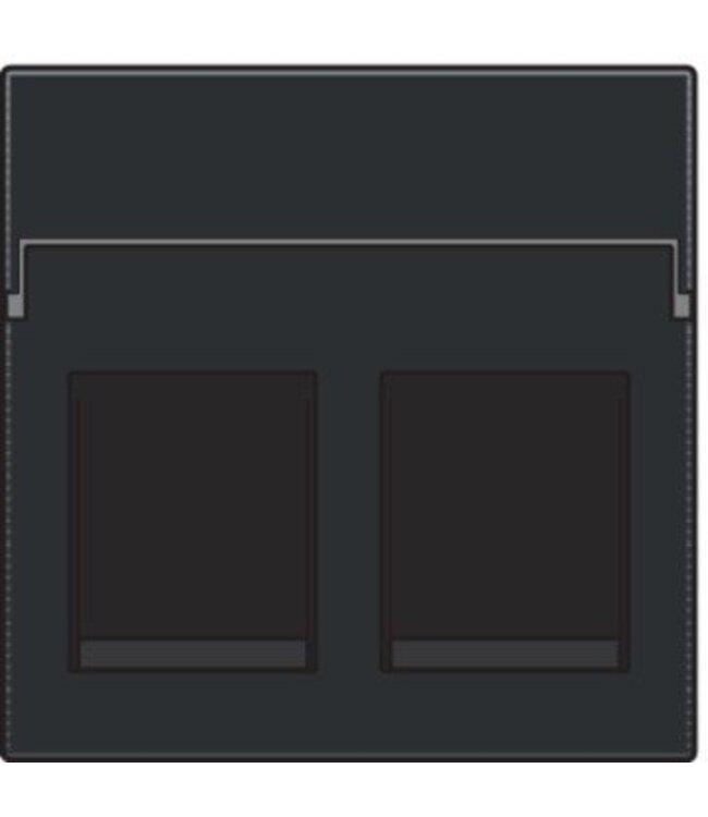 Niko afwerkingsset voor tweevoudige datacontactdoos kleur Black Coated / 161-65200