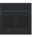 Niko afwerkingsset voor tweevoudige datacontactdoos kleur Black Coated / 161-65200