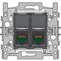 Sokkel tweevoudig RJ45 UTP Cat5e 170-66152