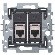 Sokkel tweevoudig RJ45 STP Cat5 170-66156