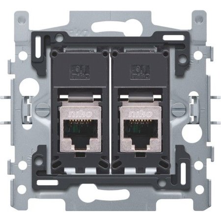 Niko Sokkel tweevoudig RJ45 STP Cat5 170-66156