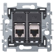 Sokkel tweevoudig RJ45 STP Cat6 170-66167