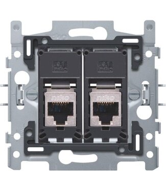 Niko Sokkel tweevoudig RJ45 STP Cat6 170-66167