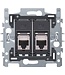 Niko Sokkel tweevoudig RJ45 STP Cat6 170-66167