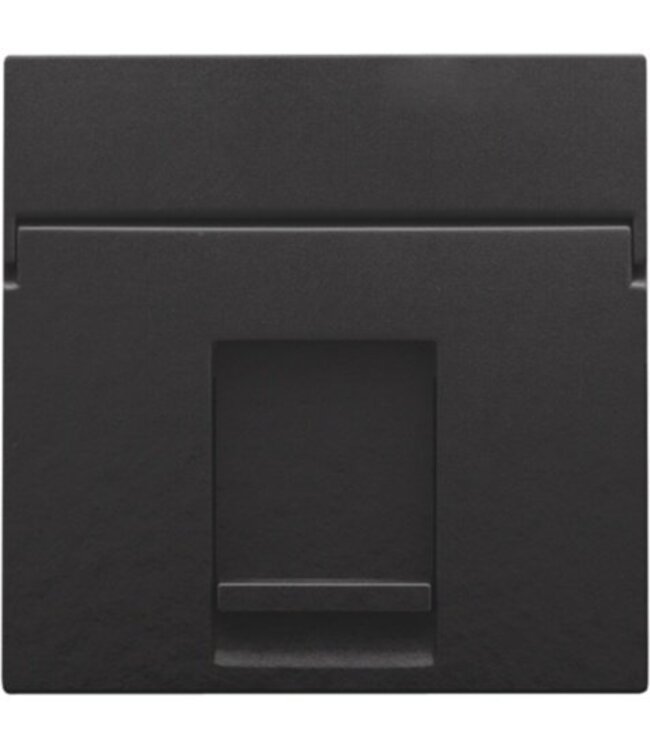 Niko afwerkingsset voor enkelvoudige datacontactdoos Piano Black 200-65100