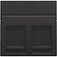 Niko afwerkingsset voor tweevoudige datacontactdoos kleur Piano Black / 200-65200