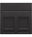 Niko afwerkingsset voor tweevoudige datacontactdoos kleur Piano Black / 200-65200