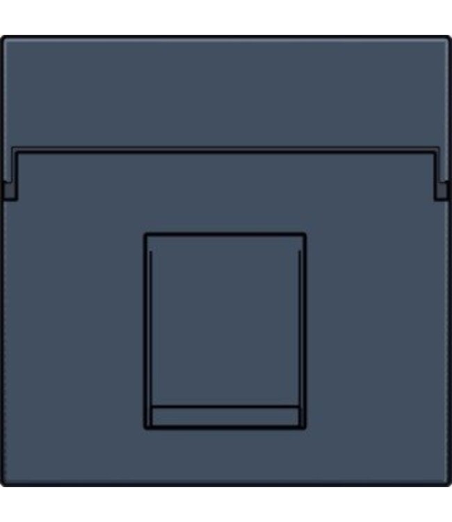 Niko afwerkingsset voor enkelvoudige datacontactdoos Alu Look Grey Steel 220-65100