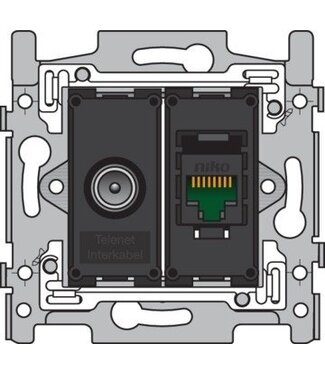 Niko Sokkel aansluiting TV/RJ45 UTP Niko 170-66158
