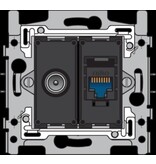 Niko Sokkel aansluiting TV/RJ45 UTP cat6 Niko 170-66258