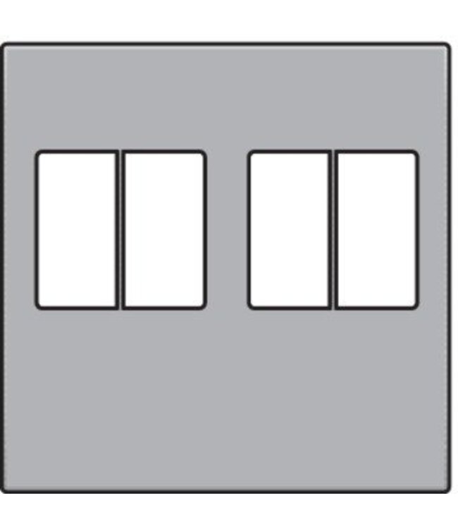 Niko afwerkingsset voor tweevoudige luidsprekeraansluiting kleur Sterling / 121-69701