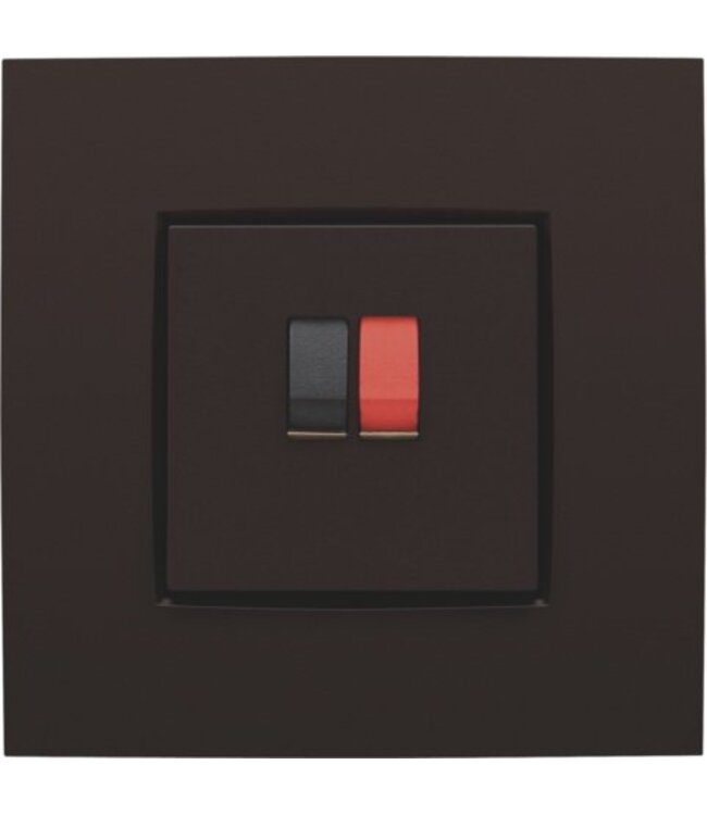 Niko afwerkingsset voor enkelvoudige luidsprekeraansluiting kleur bruin / 124-69801