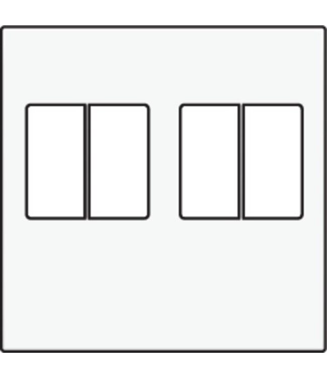 Niko afwerkingsset voor tweevoudige luidsprekeraansluiting kleur white steel / 154-69701