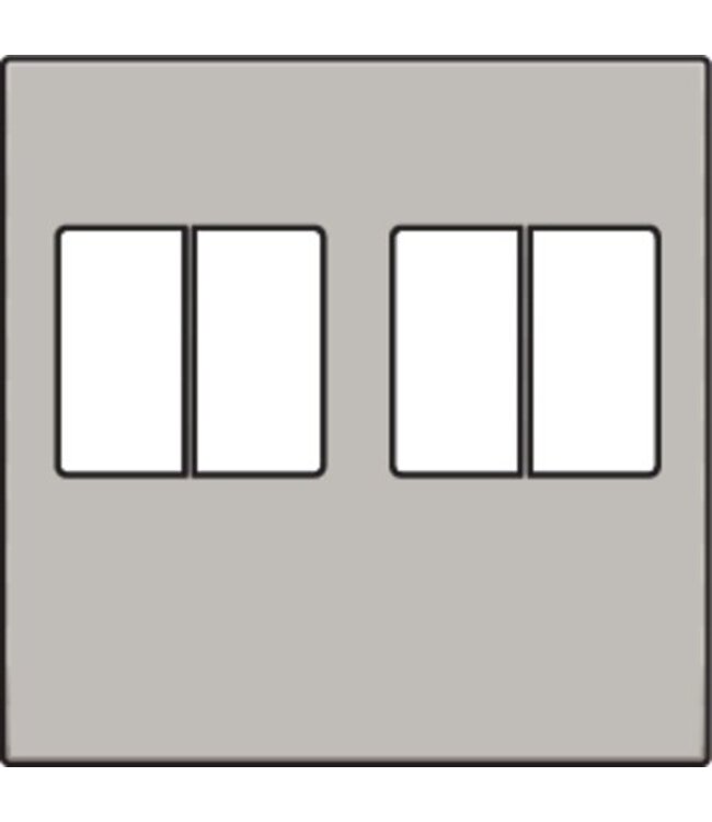 Niko afwerkingsset voor tweevoudige luidsprekeraansluiting kleur champagne / 157-69701