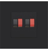 Niko afwerkingsset voor tweevoudige luidsprekeraansluiting kleur Zwart / 161-69701
