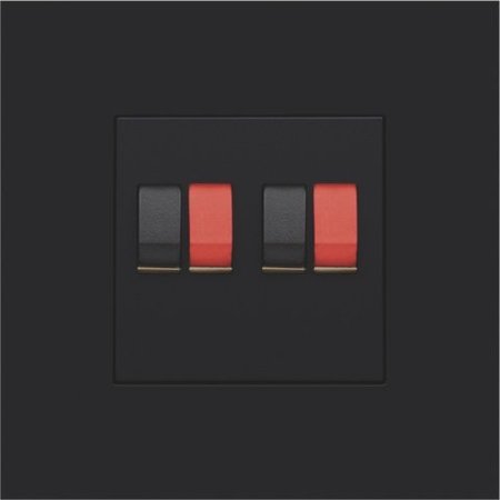 Niko afwerkingsset voor tweevoudige luidsprekeraansluiting kleur Zwart / 161-69701