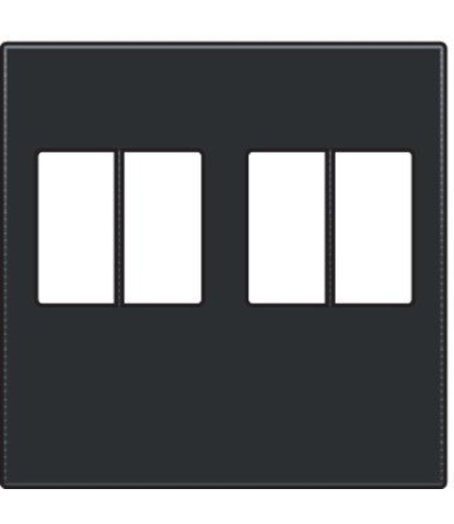 Niko afwerkingsset voor tweevoudige luidsprekeraansluiting kleur Zwart / 161-69701