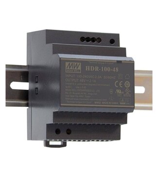 Meanwell 24VDC DIN rail voeding 100Watt