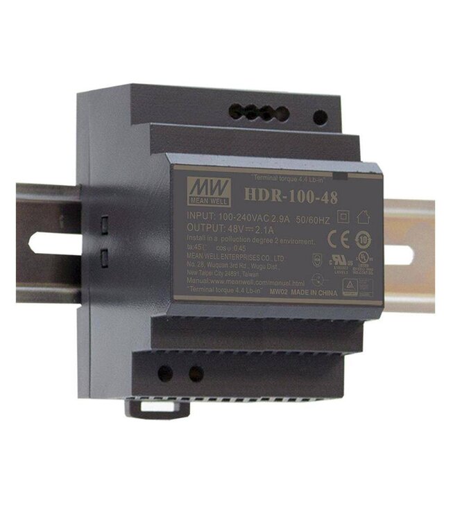Meanwell 24VDC DIN rail voeding 100 Watt - 3.8A
