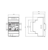 Meanwell 24VDC DIN rail voeding 60 Watt - 2.5A