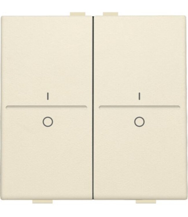 Niko Tweevoudige toets I en O voor RF-schakelaar  Cream