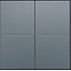 Niko Viervoudige Toets, alu grey steel, voor Draadloze bedieningsknop