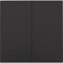 Dubbele afwerkingsset connected switch, Piano Black