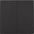 Niko Dubbele afwerkingsset connected switch, Piano Black