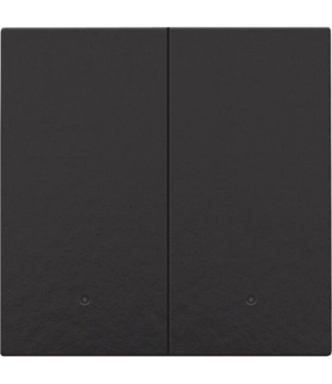 Niko Tweevoudige afwerkingsset met lens voor connected switch, Piano Black