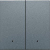 Dubbele afwerkingsset connected switch, Alu grey