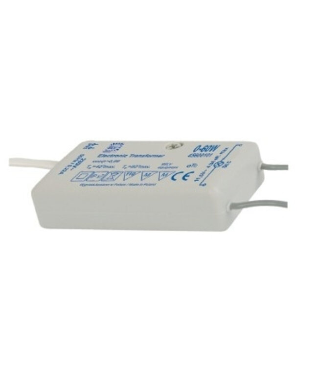 Elektronische transfo 12V vermogen 0-60W