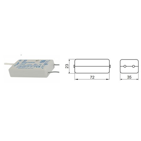 LED - Halogen Trafo 0-60W 230V / 11,5V AC IP20 Möbelein