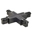 Eutrac 3-fase rail Eutrac X- verbinder met voeding, zwart, wit of grijs