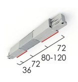 Eutrac 3-fase rail Eutrac flexibele koppeling, zwart, wit of grijs