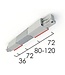 Eutrac 3-fase rail Eutrac flexibele koppeling, zwart, wit of grijs
