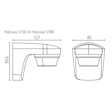 Theben Theben Bewegingsmelder The Luxa S180 BK, zwart