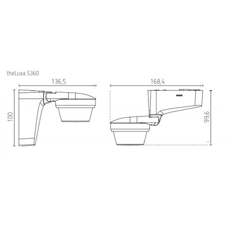 Theben Theben Bewegingsmelder The Luxa S360 BK, zwart