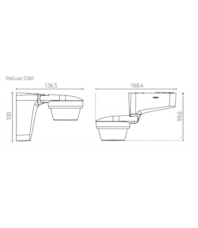Theben Theben Bewegingsmelder The Luxa S360 BK, zwart