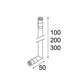 Modular Modular Definitif stick bevestiging 10 cm, zwart