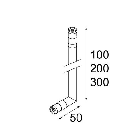 Modular Modular Definitif stick bevestiging 10 cm, zwart