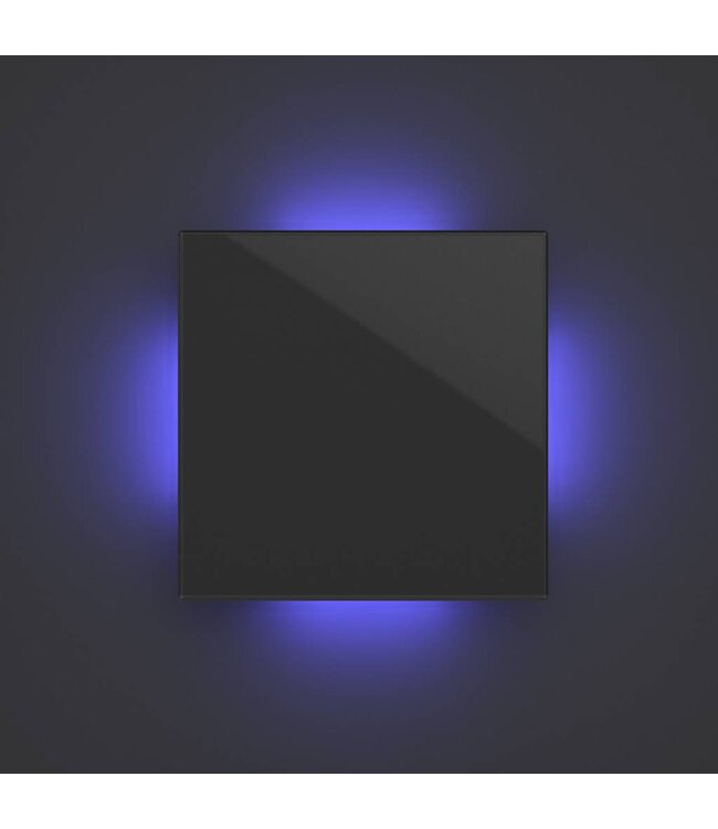 Velbus Velbus Edge Lit mat zwarte glazen bedieningsmodule  met 1 toets