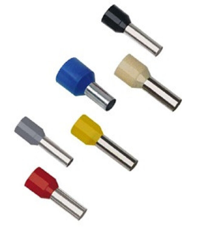 Kabelschoen geïsoleerde adereindhuls, kies diameter